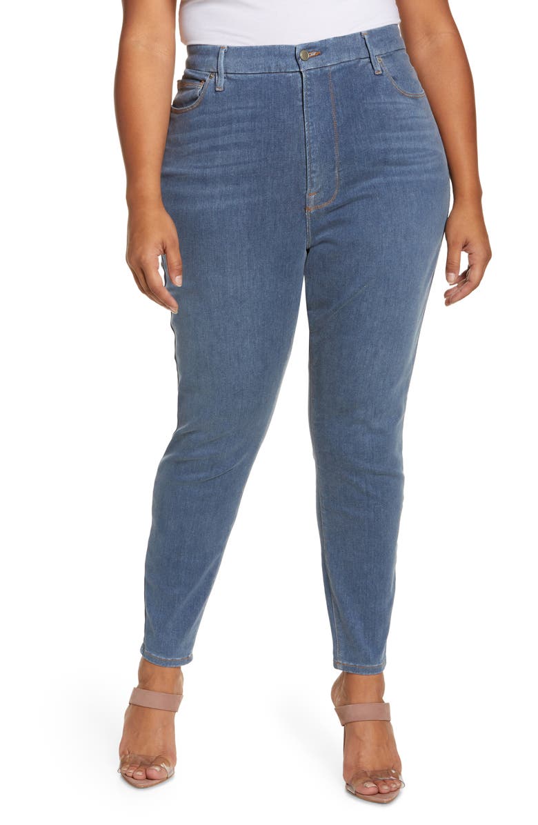 Good American Always Fits Ankle Skinny Jeans, Alternate, color, Deep Blue 006