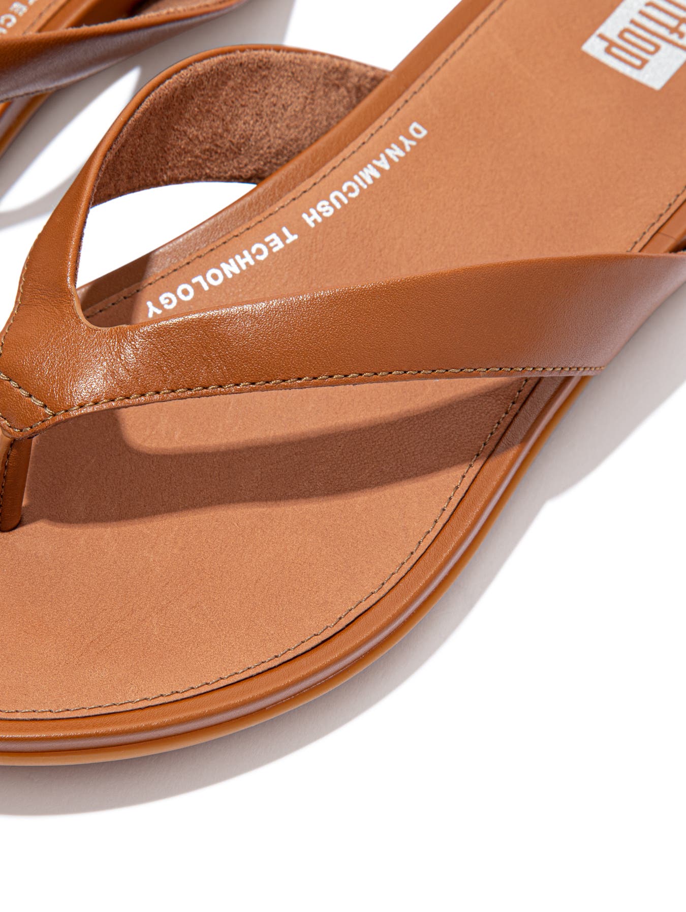 FitFlop Gracie Leather Flip-Flops, Alternate, color, Light Tan