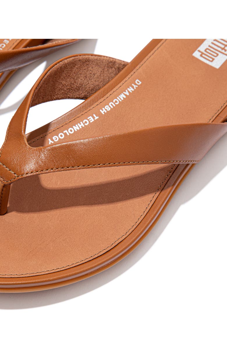 FitFlop Gracie Leather Flip-Flops, Alternate, color, Light Tan