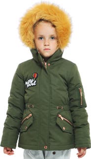 Rokka&Rolla Kids' Parka Jacket with Insulated Hood