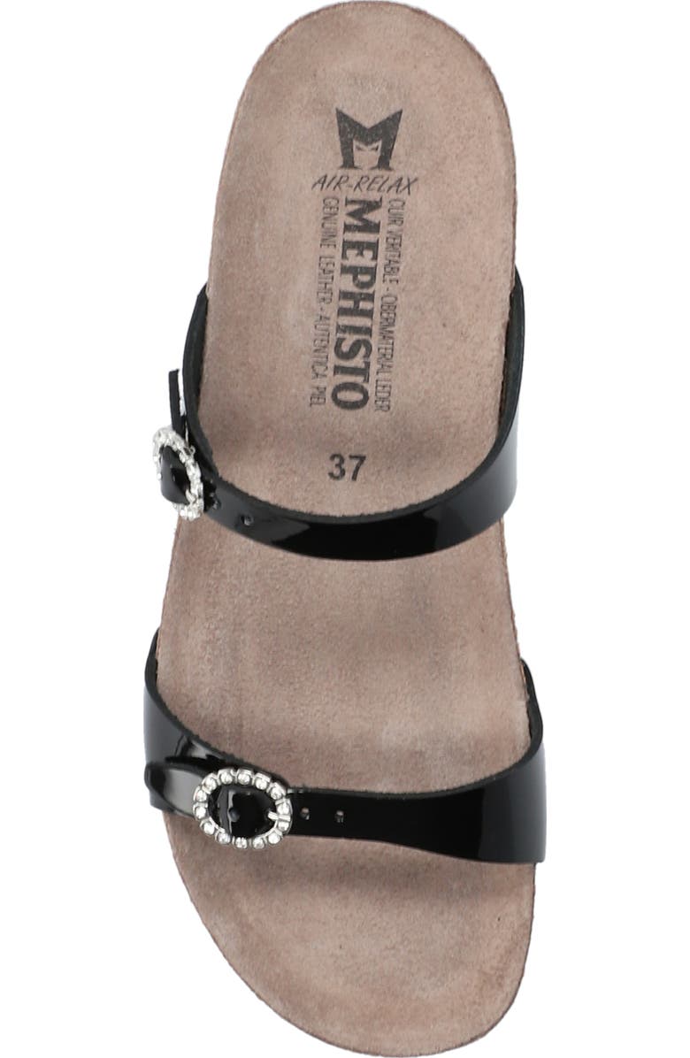 Mephisto Idelya Crystal Buckle Slide Sandal, Alternate, color,