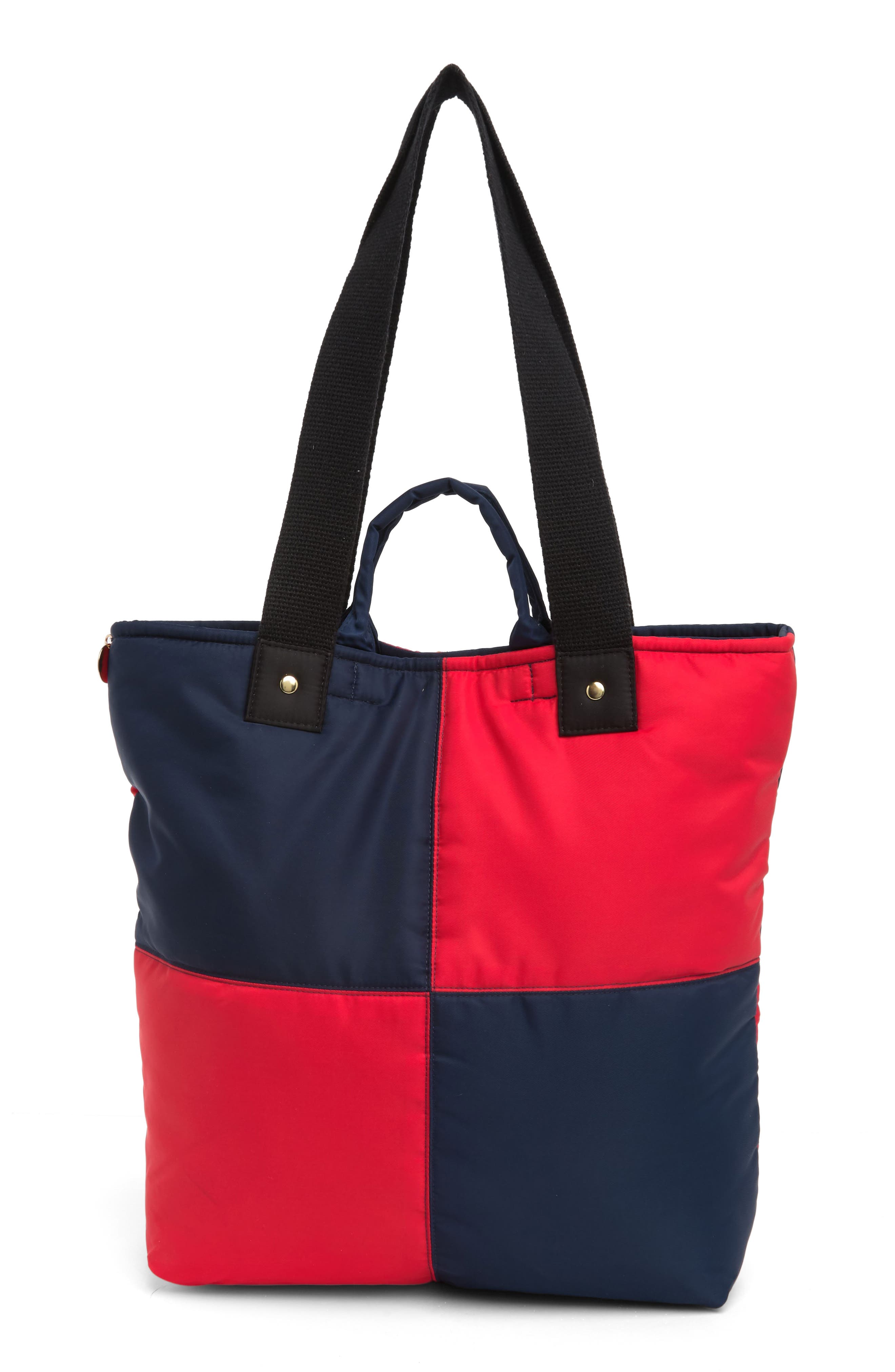 Clare V. Annie Nylon Colorblock Tote Bag, Alternate, color, 
