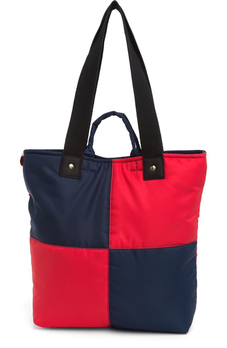 Clare V. Annie Nylon Colorblock Tote Bag, Alternate, color,