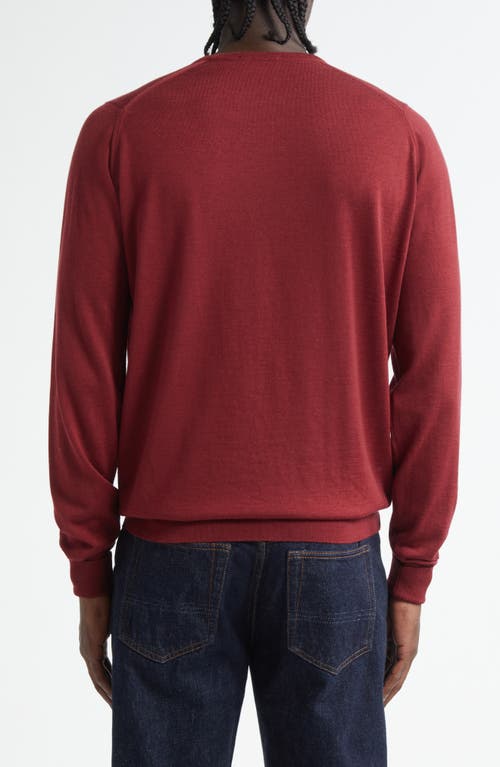 John Smedley Marcus Virgin Wool Crewneck Sweater In Red