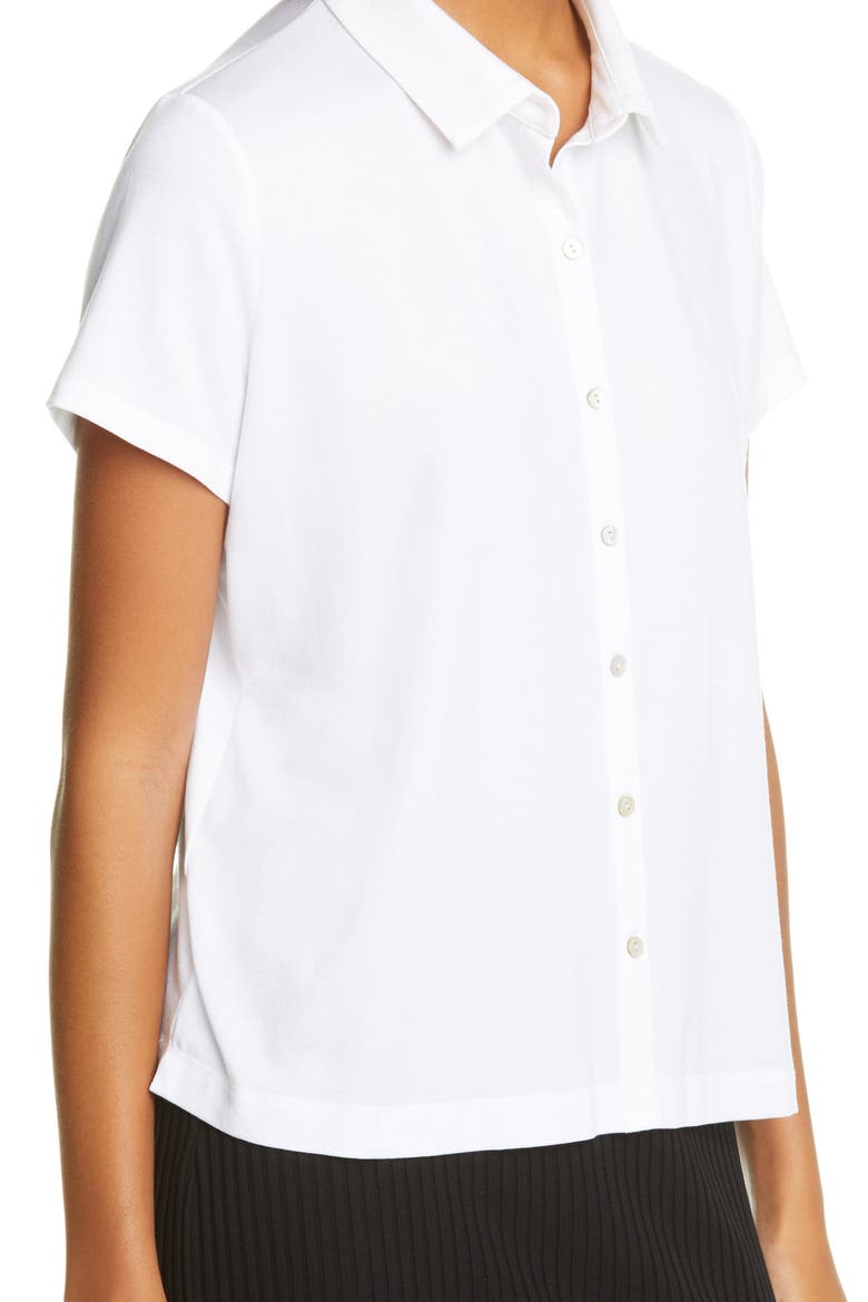 Button Front Knit Shirt, Alternate, color, WHITE