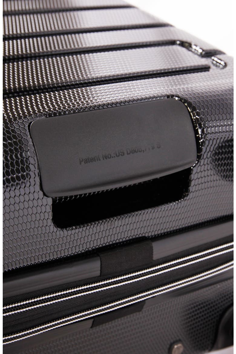 Crimson 21-Inch Hardside Spinner Luggage, Alternate, color, BLACK