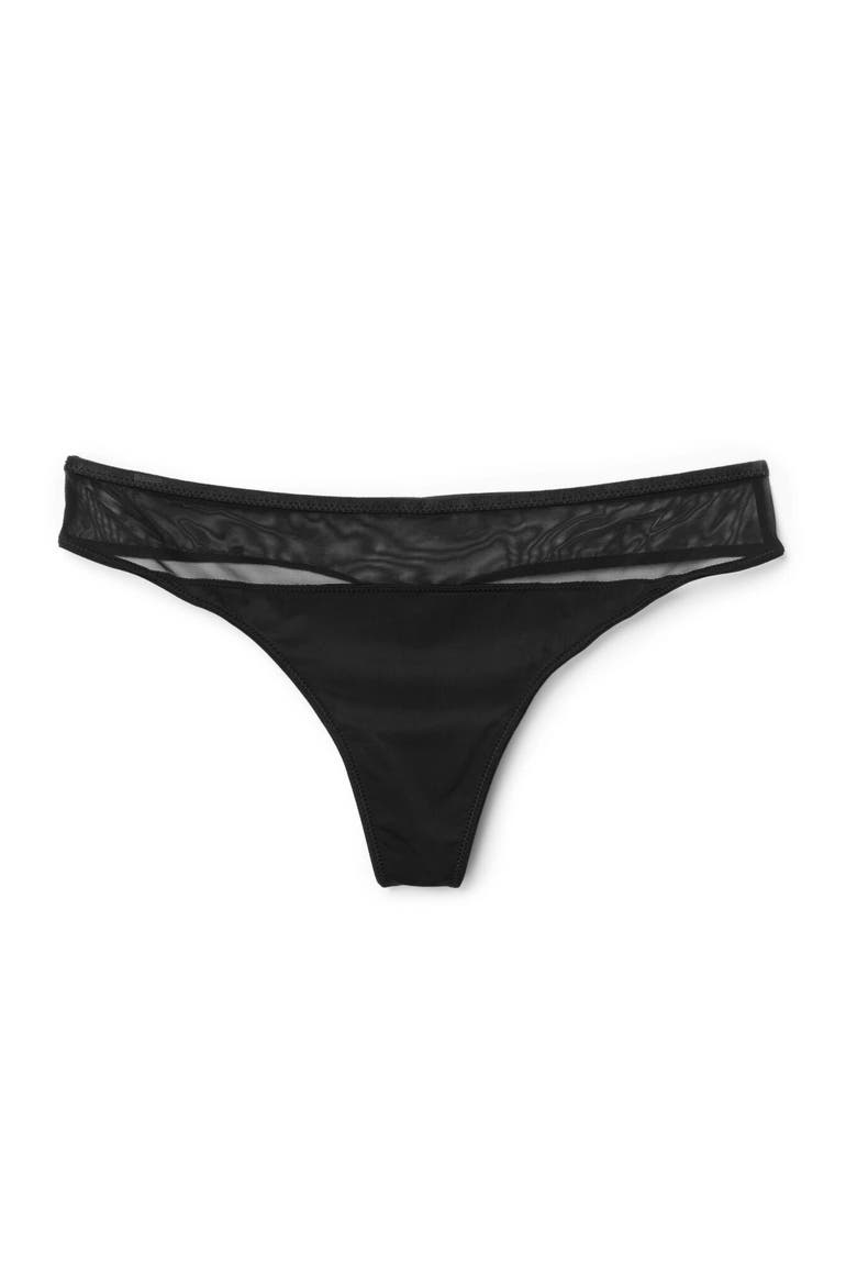 Fallon Thong Panties, Alternate, color, Black