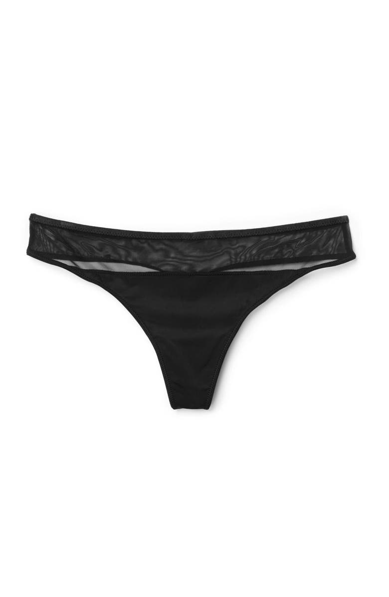 Adore Me Fallon Thong Panties, Alternate, color, Black