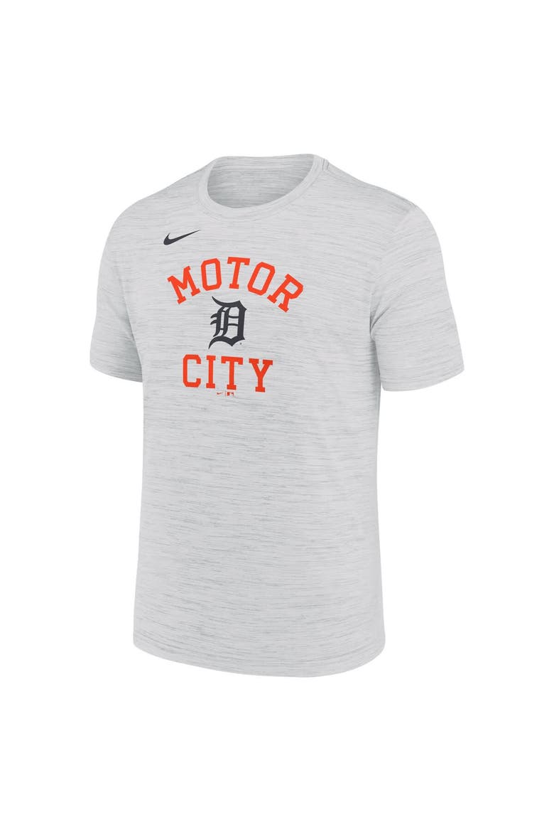 Men's Nike Ash Detroit Tigers Velocity Team Phrase Dri-FIT T-Shirt, Alternate, color, Heather Gray