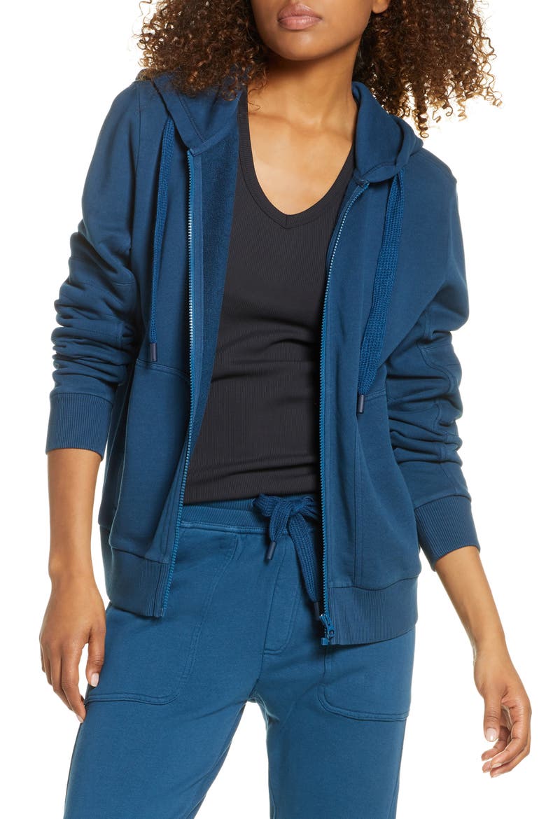 Rudi Moto Zip Hoodie, Main, color, BLUE REEF