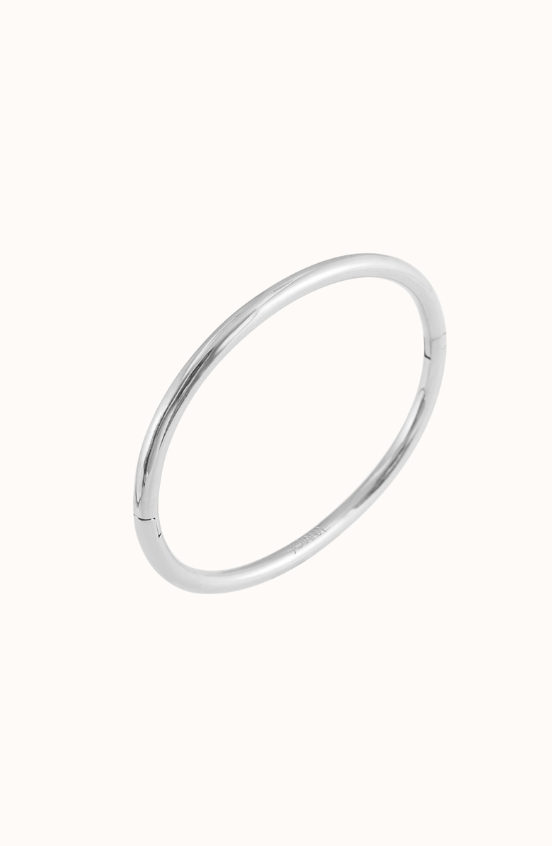 Joiana Jewelry Classic Slim Bangle, Main, color, White Silver