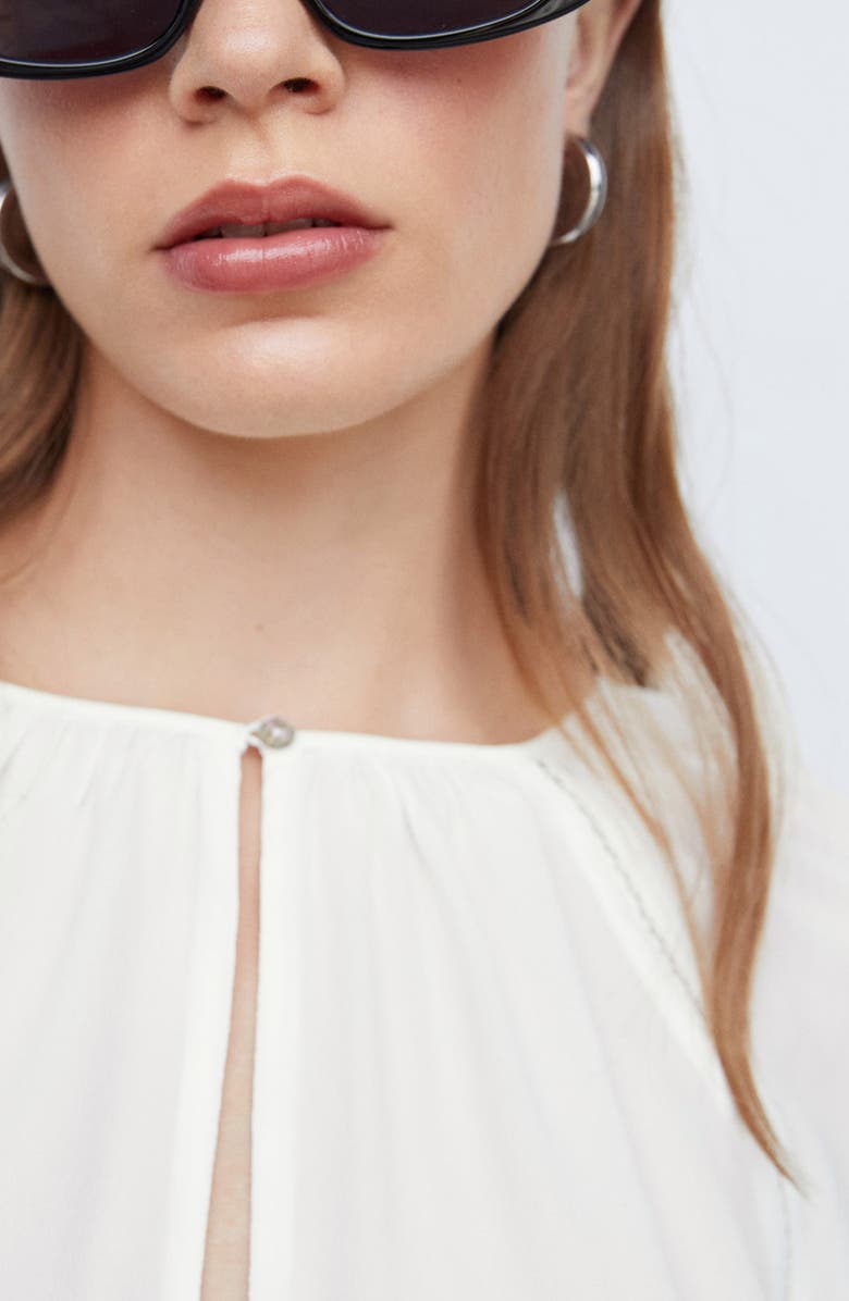 MANGO Ladder Stitch Keyhole Top, Alternate, color, 