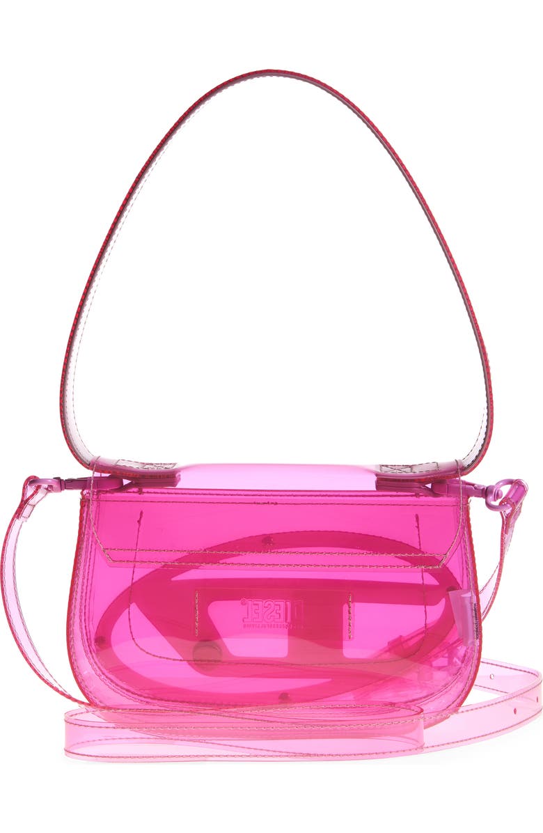 DIESEL<sup>®</sup> 1DR Logo Clear Shoulder Bag, Alternate, color, Pink