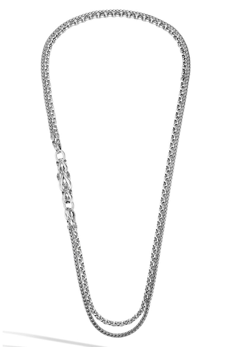 Asli Classic Chain Double Row Necklace, Main, color, SILVER