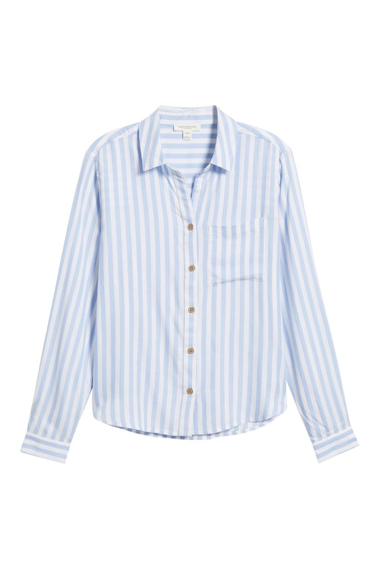 Candace Stripe Button-Up Shirt, Alternate, color, BLUE VEIL