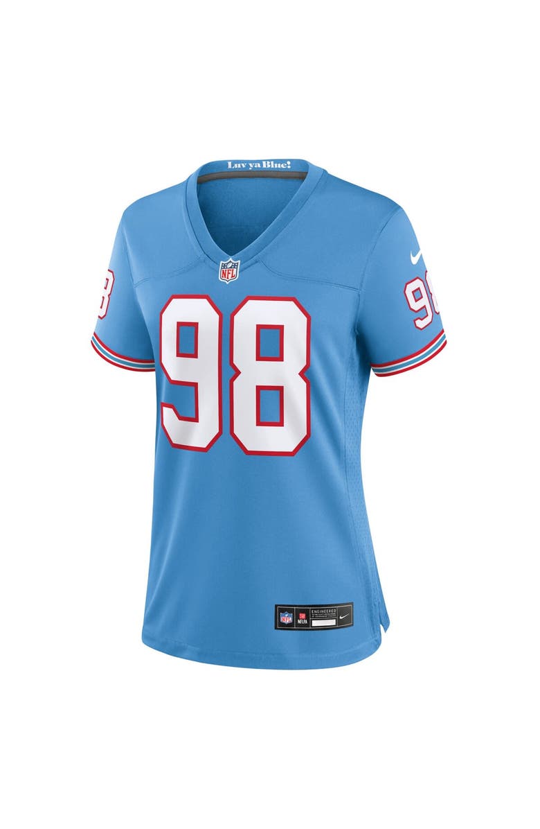Nike Women's Nike Jeffery Simmons Light Blue Tennessee Titans Player Jersey, Alternate, color, Light Blue