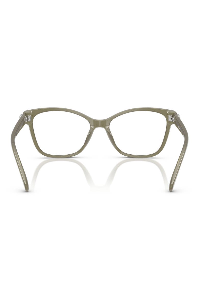 53mm Butterfly Optical Glasses, Alternate, color, MILKY MOSS / DEMO LENS