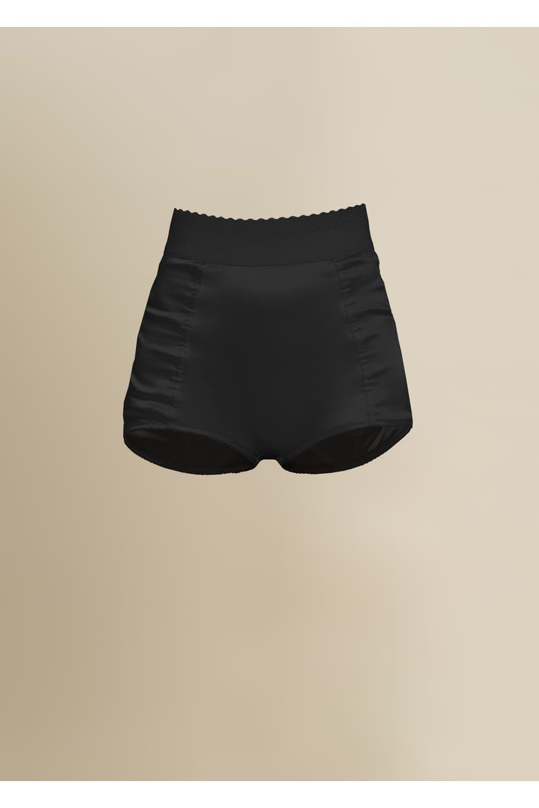 Seraphim Satin Stretch-Fit Knickers, Main, color, Black