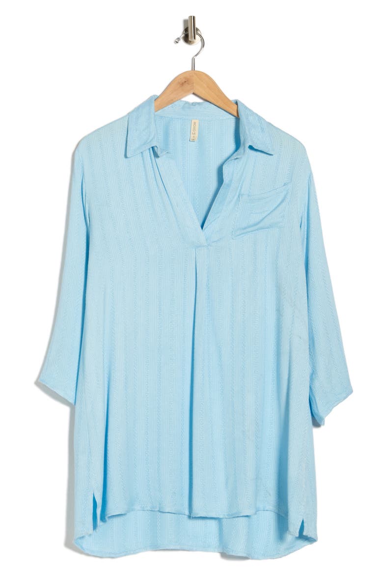 Oversize Cover-Up Shirt, Alternate, color, BLUE
