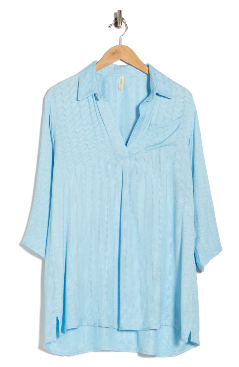 BOHO ME Oversize Cover-Up Shirt, Alternate, color, Blue