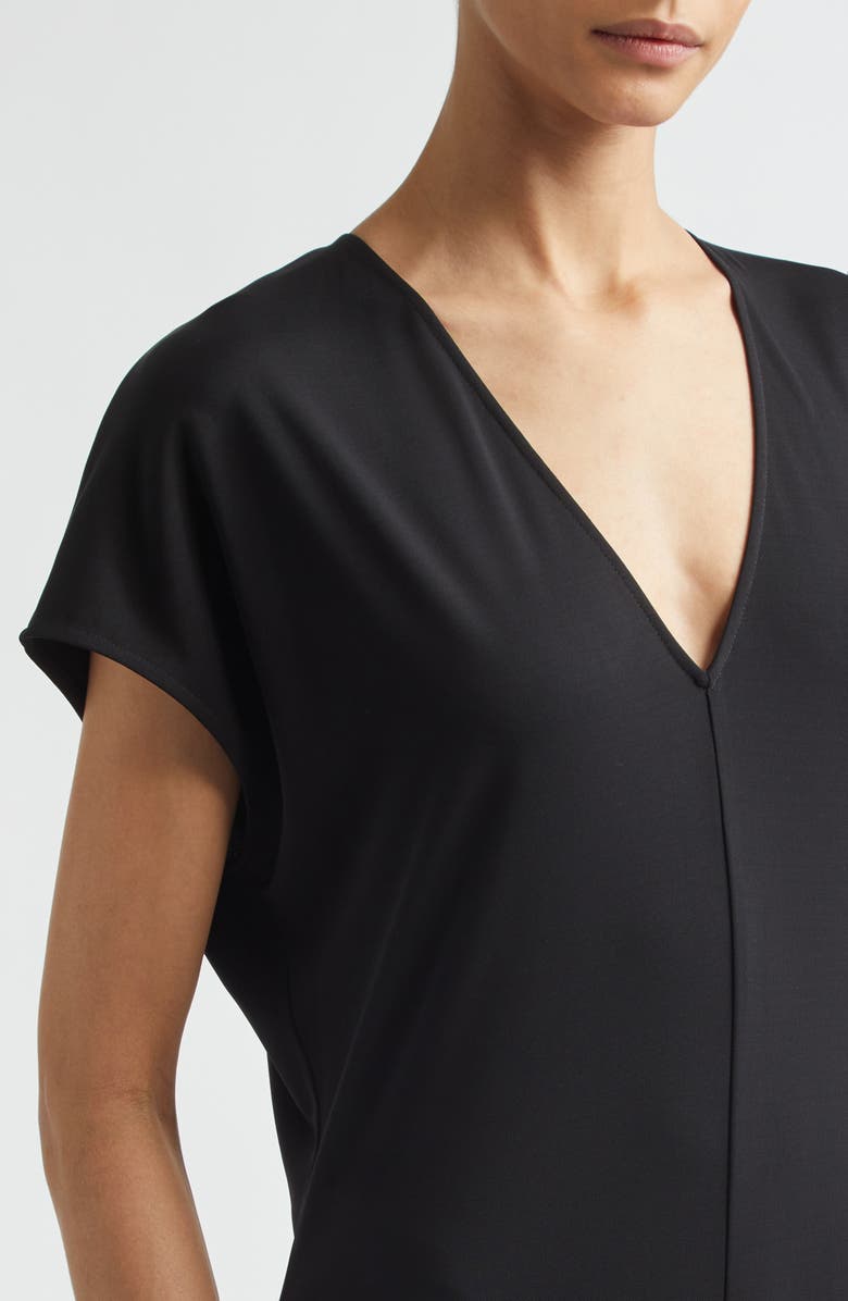 TOTEME V-Neck Jersey Maxi Dress, Alternate, color, Black