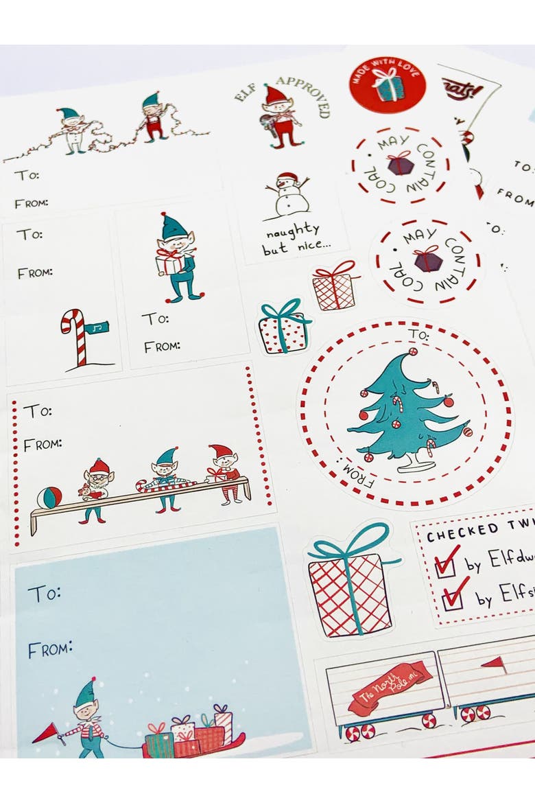 Christmas/Holiday "Checked Twice" To/From Gift Labels, Alternate, color, Multi-Pack