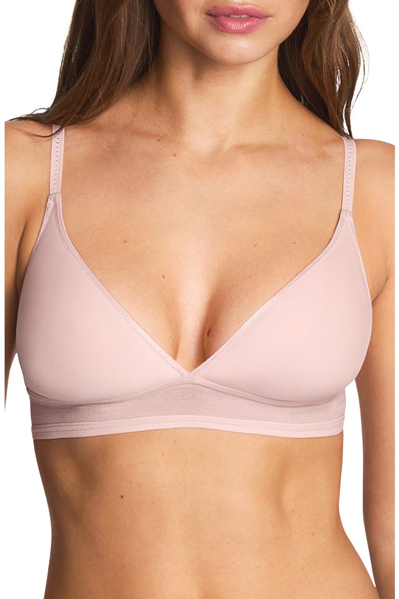 Full Transparency T-Shirt Bralette, Main, color, ROSE SMOKE