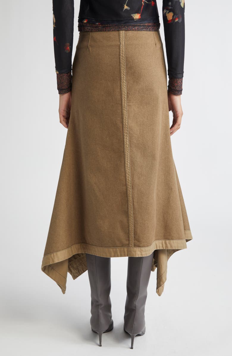 Eckhaus Latta Tarp Cotton Canvas Skirt, Alternate, color, Earth