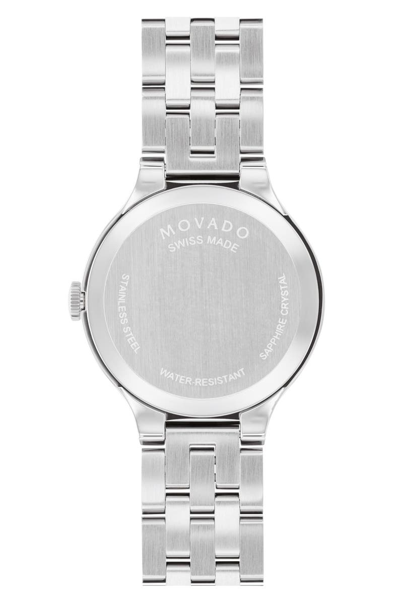 Movado Veturi Museum Dot Bracelet Watch, 28mm, Alternate, color, Black