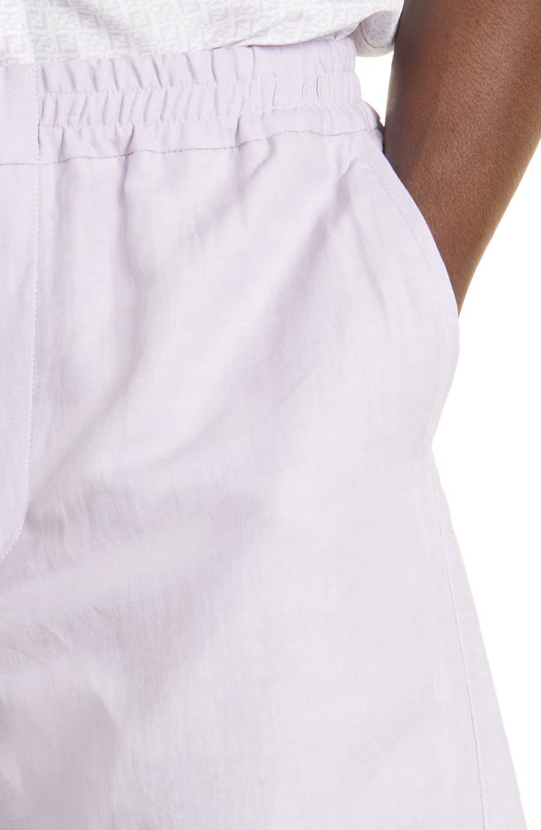 Fendi Linen Blend Shorts, Alternate, color, 