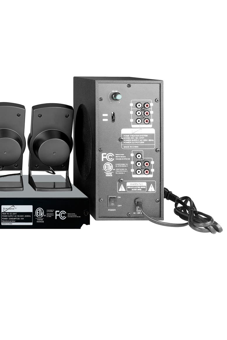 5.1 Channel DVD Home Theater System USB and Karaoke, Alternate, color, Black