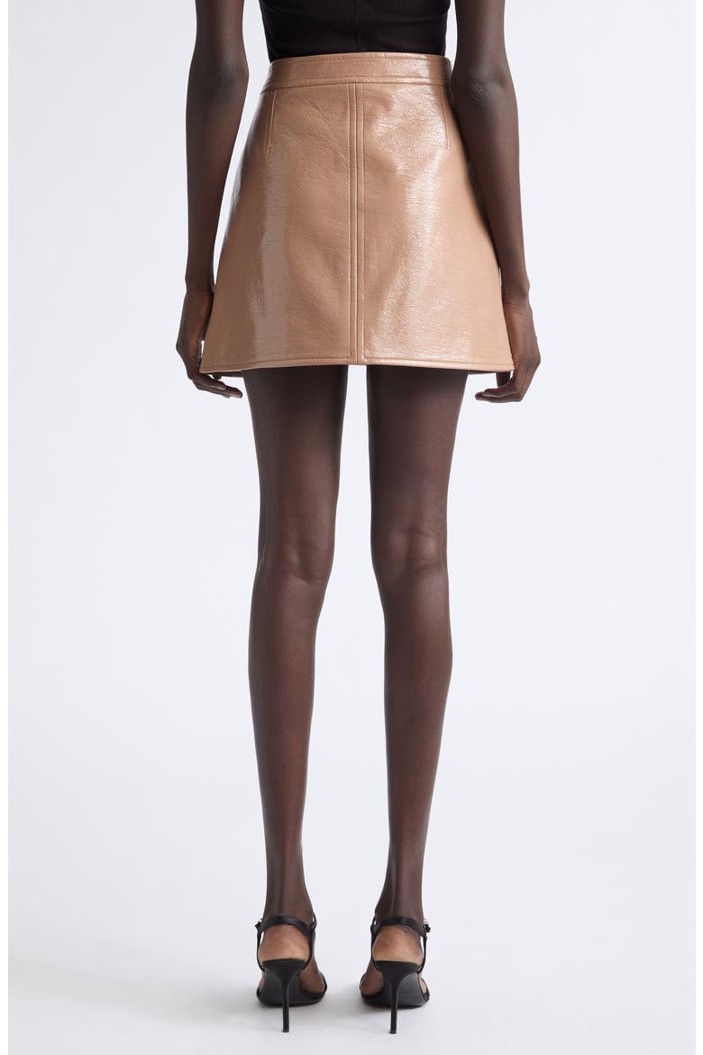 Reedition Faux Leather Miniskirt, Alternate, color, PALE PINK