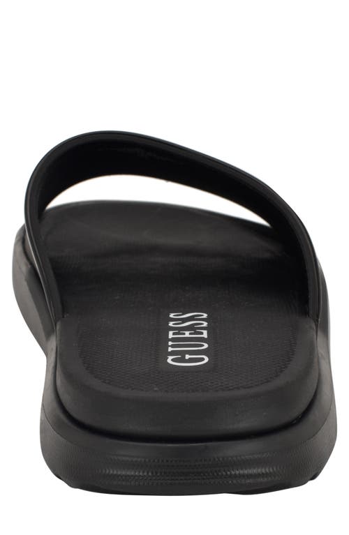 Guess Mylas Slide Sandal In Black Multi