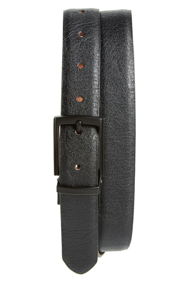 Reversible Faux Leather Belt, Alternate, color, BLACK MULTI