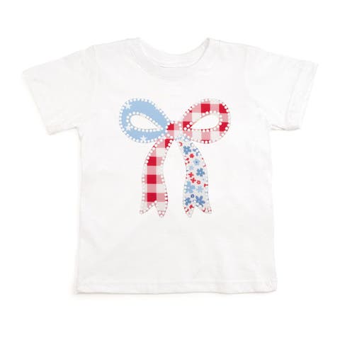 Patchwork Bow Patch Short Sleeve T-Shirt (Baby)