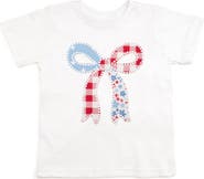 Sweet Wink Patchwork Bow Patch Short Sleeve T-Shirt