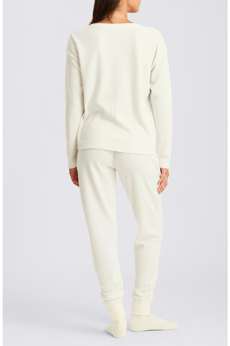 Supersoft Waffle Pajamas, Alternate, color, ECRU