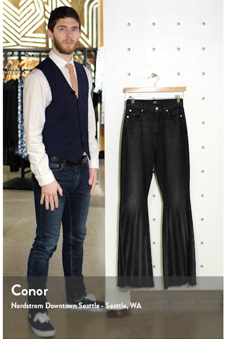 7 For All Mankind® High Waist Pleated Mega Flare Jeans video