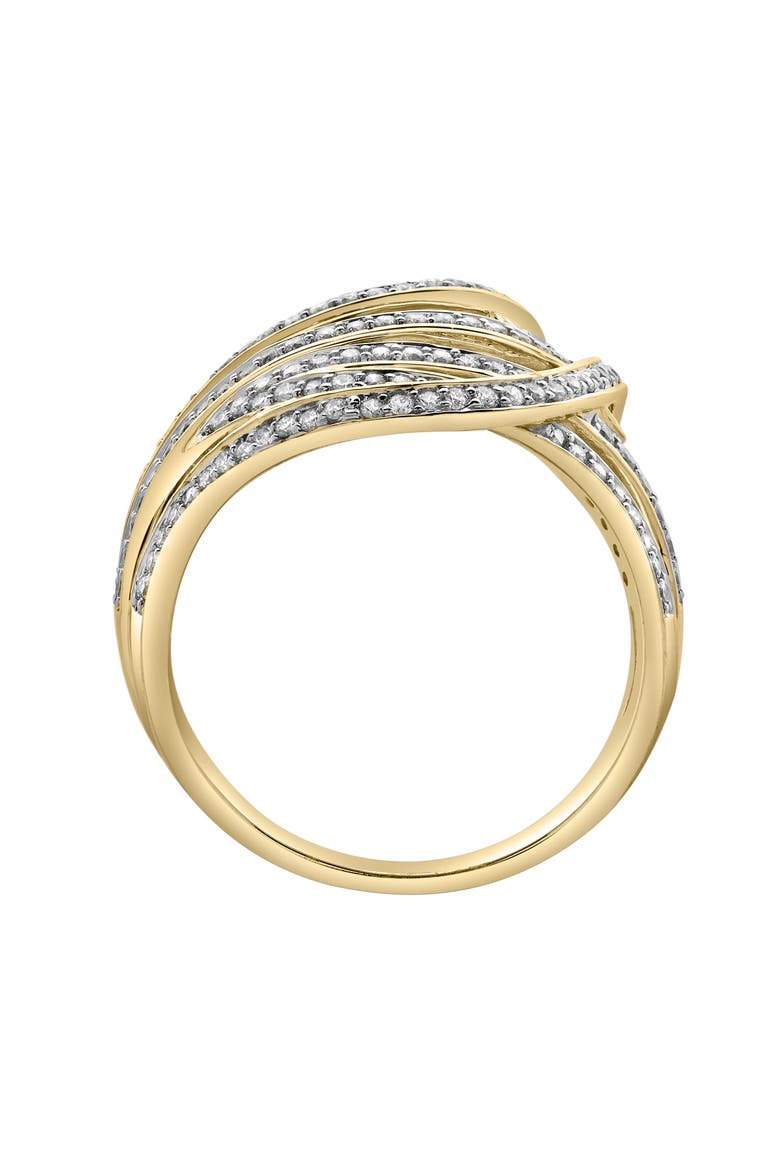 Marina 14K Gold Round Diamond Studded Dome Ring - 0.84cts, Alternate, color, 14K Yellow Gold