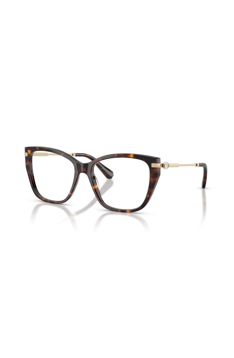 Swarovski 53mm Cat Eye optical glasses, Main, color, Tortoise