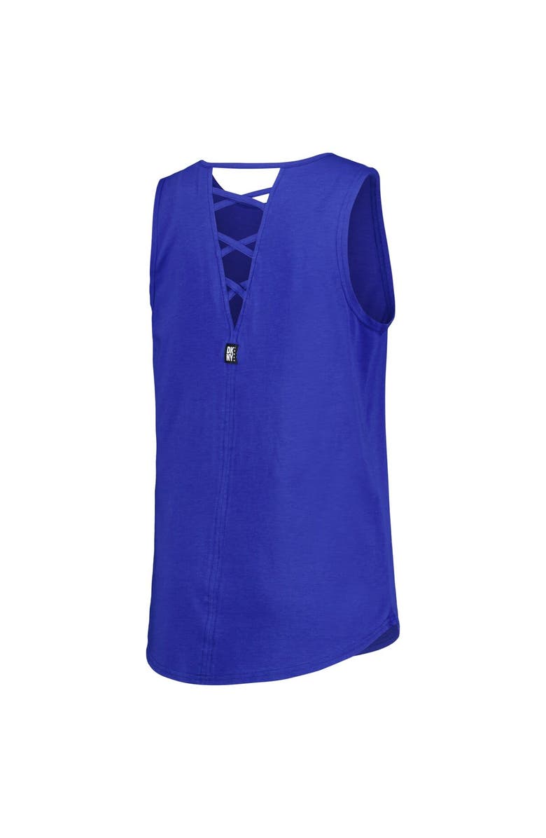 DKNY SPORT Women's DKNY Sport Royal Los Angeles Dodgers Claire Fashion Tri-Blend Tank Top, Alternate, color,