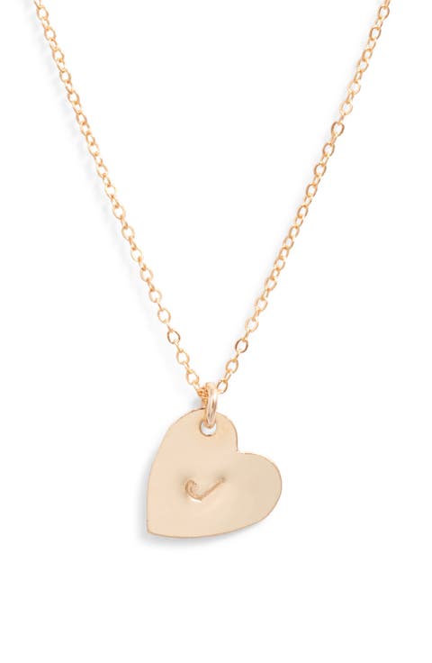 Sophia Initial Heart Pendant Necklace