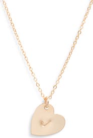 Set & Stones Sophia Initial Heart Pendant Necklace