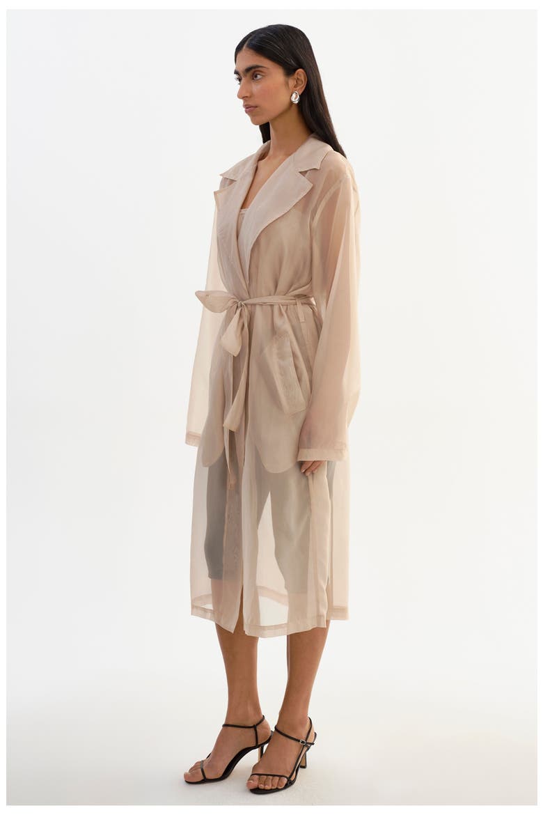 Talise | Long Sheer Coat, Alternate, color, Beige