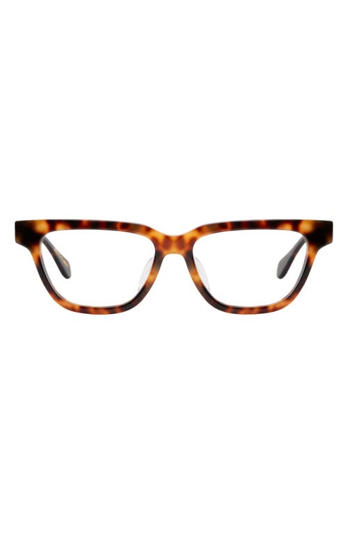 Mohala Eyewear Noelani 53mm Low Nose Bridge Wide Width Cat Eye Optical Glasses In Cappuccino/clear Lenses