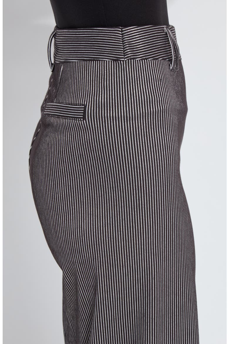 Darlene Stripe High Waist Wide Leg Pants, Alternate, color, BLK SHN LI