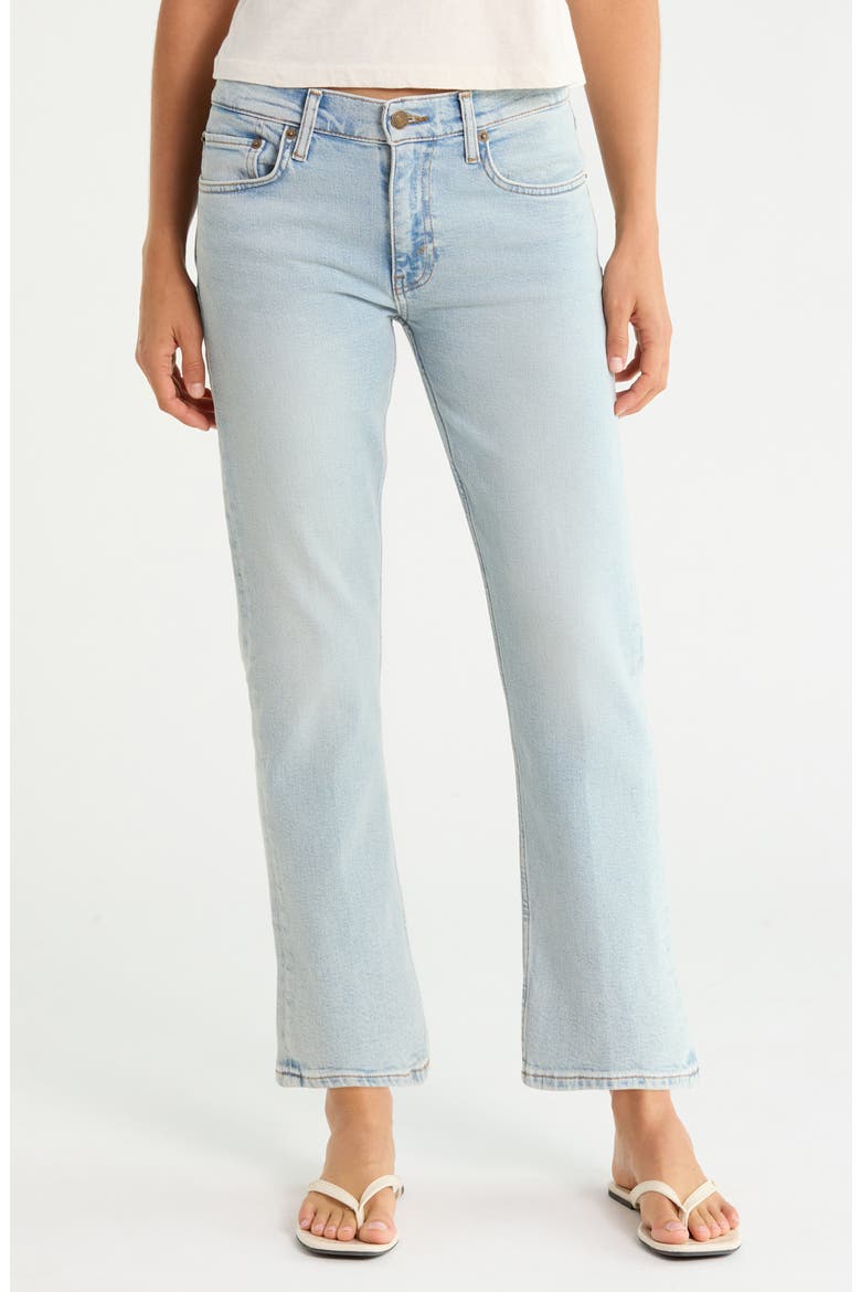 Blondie Mid Rise Ankle Straight Leg Jeans, Main, color, LOVE LETTER BLUE
