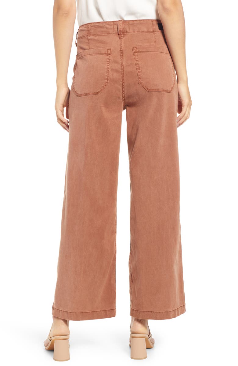 PAIGE Carly Drawstring High Waist Jeans, Alternate, color, Vintage Mocha Bisque