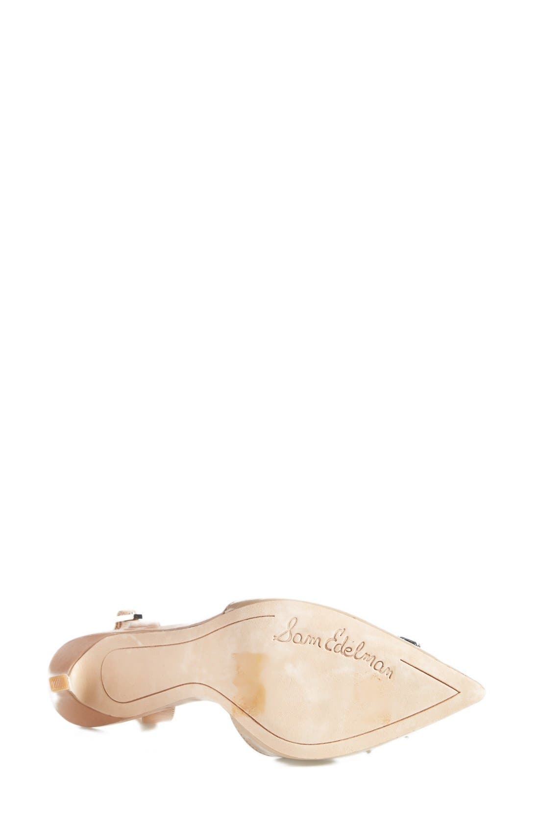 'Mark' Slingback Pointy Toe Pump, Alternate, color, CLASSIC NUDE PATENT