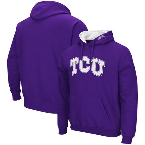 Men's Colosseum Purple TCU Horned Frogs Arch & Logo 3.0 Pullover Hoodie